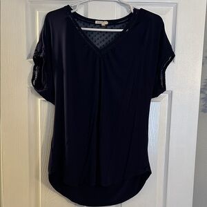Elegant Black V-Neck Women's Top